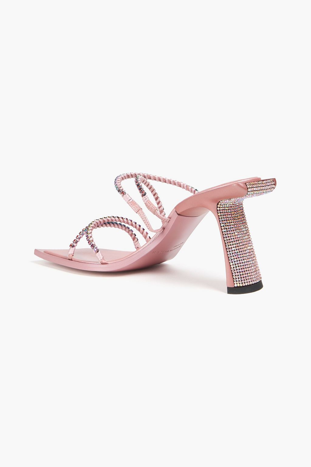 BENEDETTA BRUZZICHES Simone crystal-embellished satin sandals