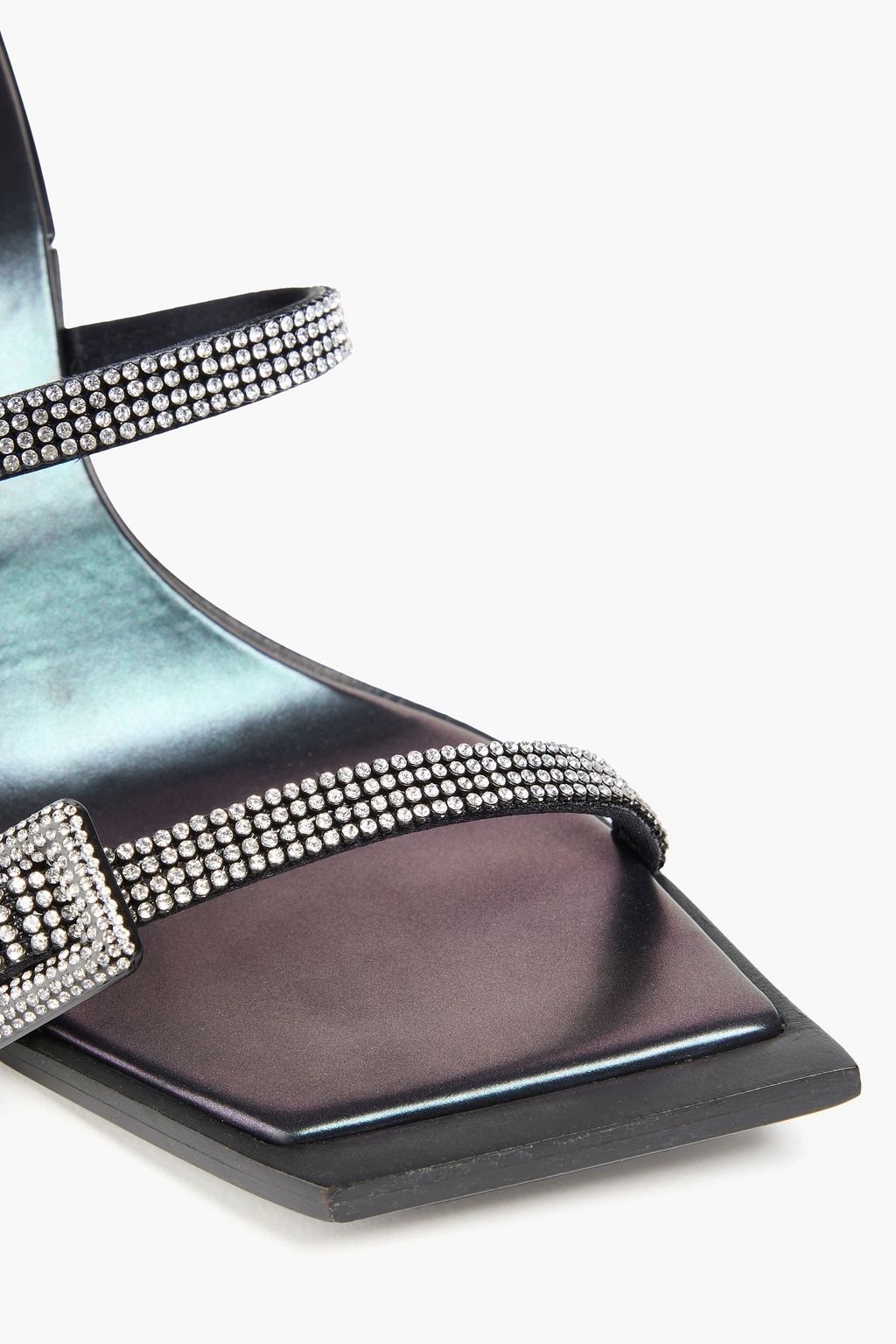 BENEDETTA BRUZZICHES صندل Ewa من الساتان مزين بالكريستال