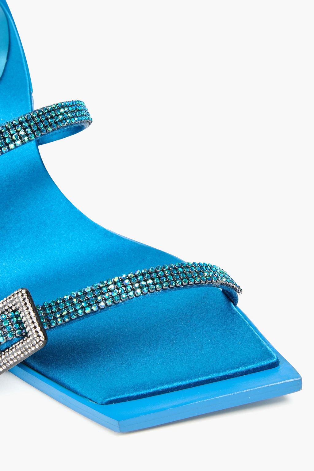 BENEDETTA BRUZZICHES صندل Ewa من الساتان مزين بالكريستال