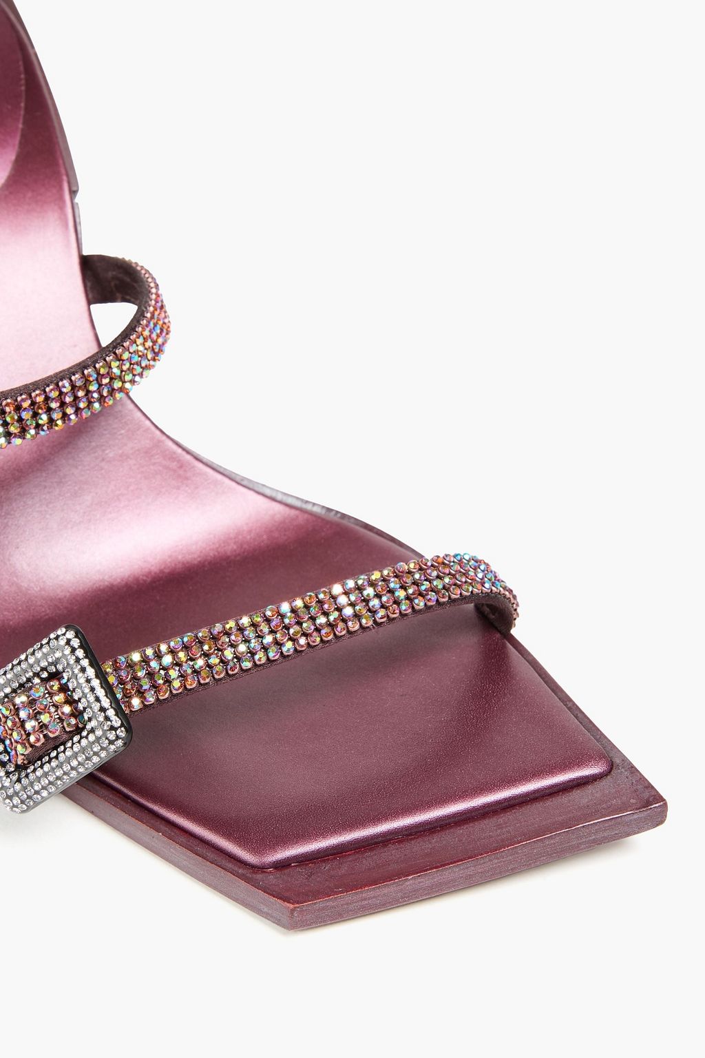 BENEDETTA BRUZZICHES صندل Ewa من الساتان مزين بالكريستال