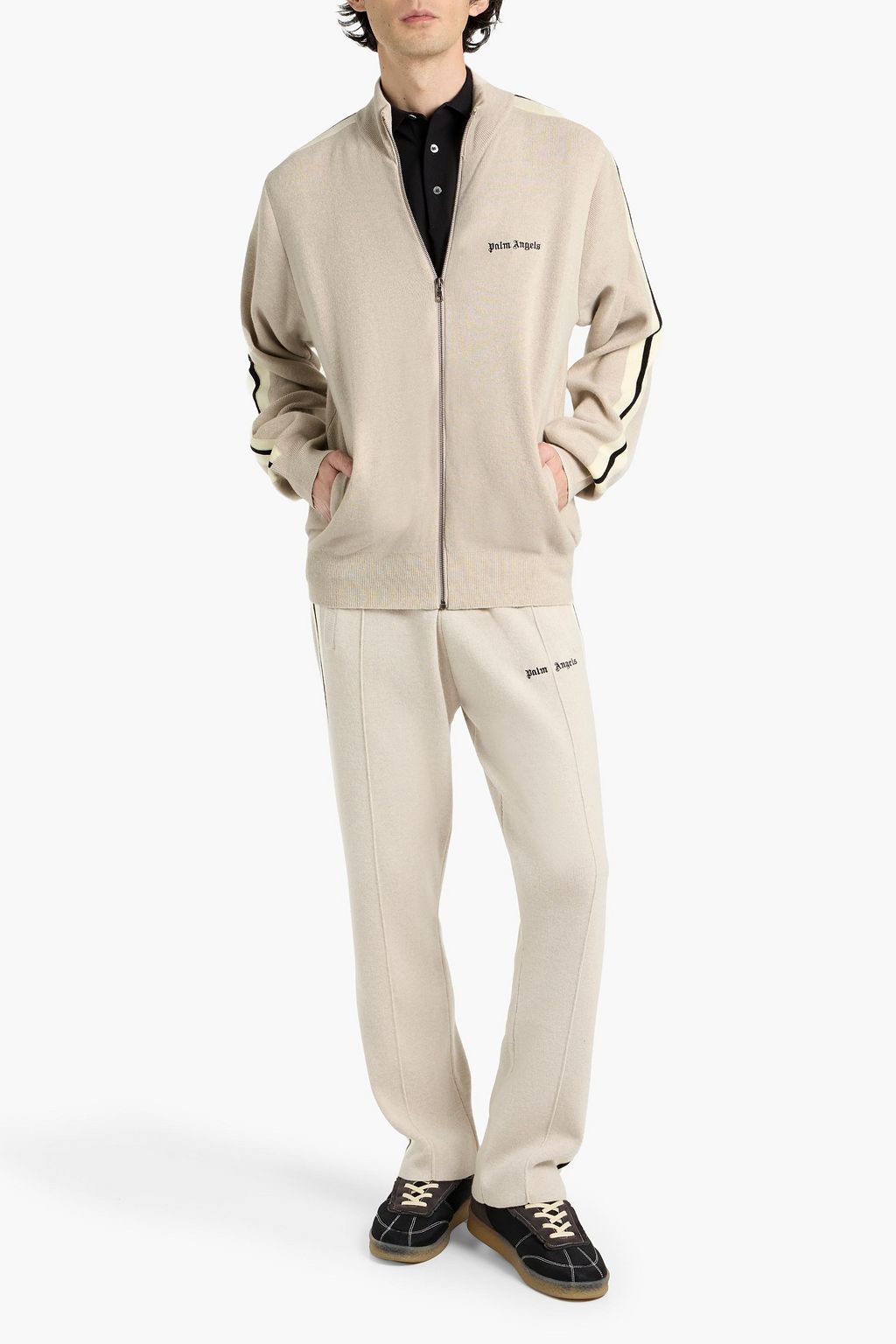 PALM ANGELS Knitted zip-up cardigan | THE OUTNET