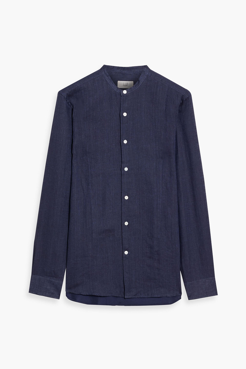 Dunhill Linen Shirt In Blue