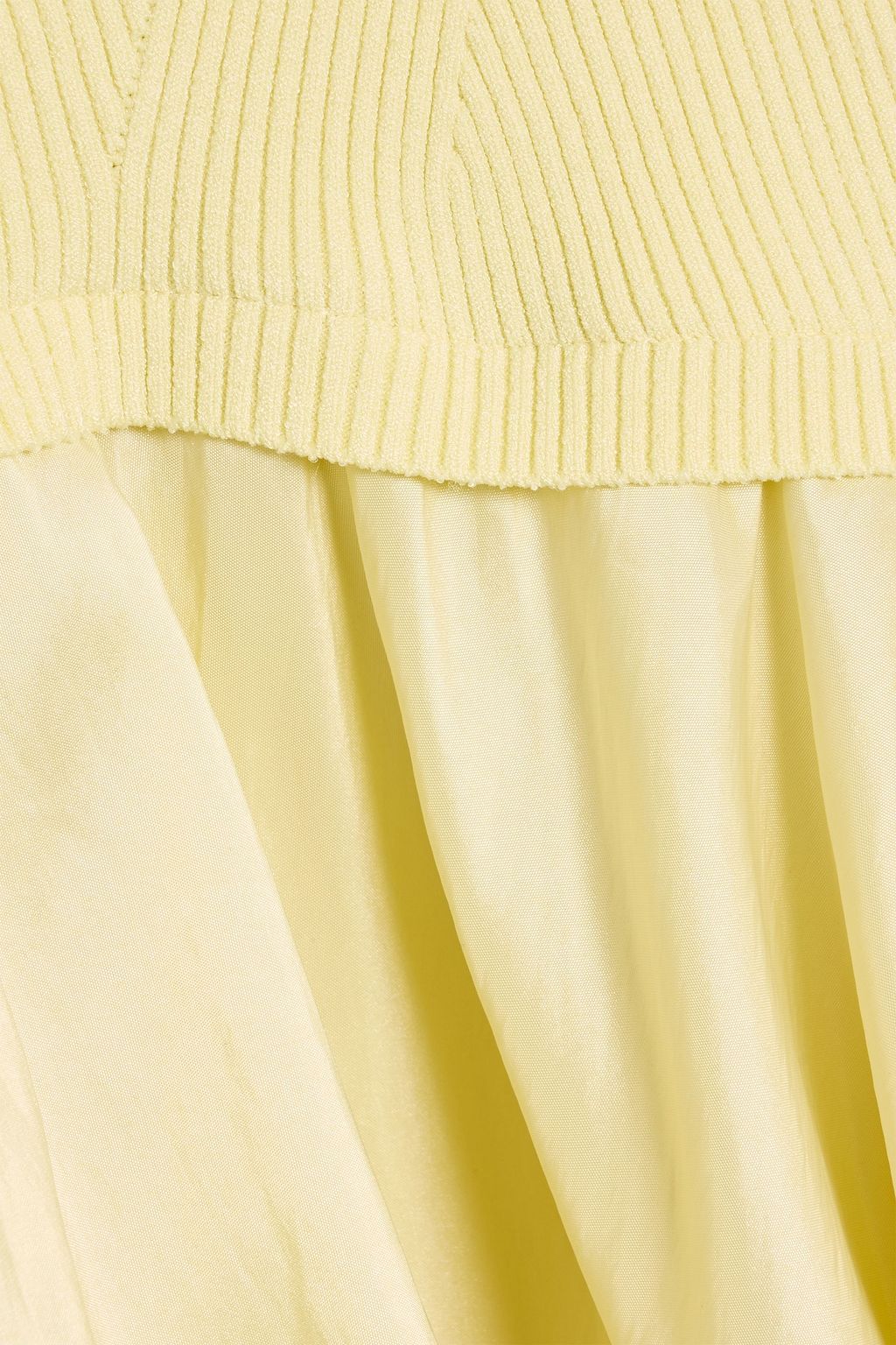 SIMKHAI Kenny ribbed-knit and taffeta mini dress