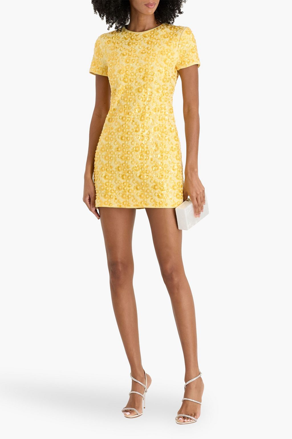 SIMKHAI Clove embellished satin mini dress