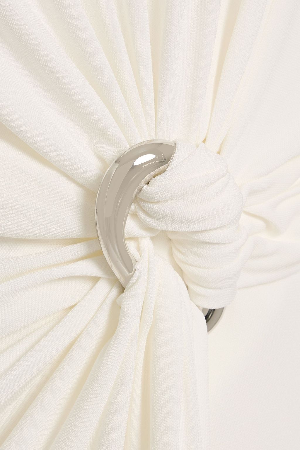 SIMKHAI Maisie ring-embellished draped stretch-jersey maxi dress