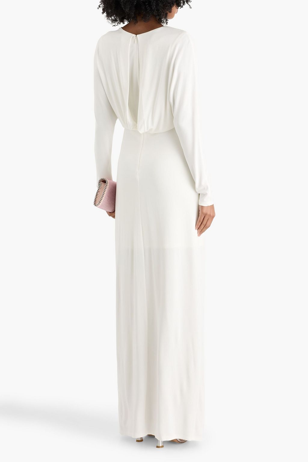 SIMKHAI Maisie ring-embellished draped stretch-jersey maxi dress