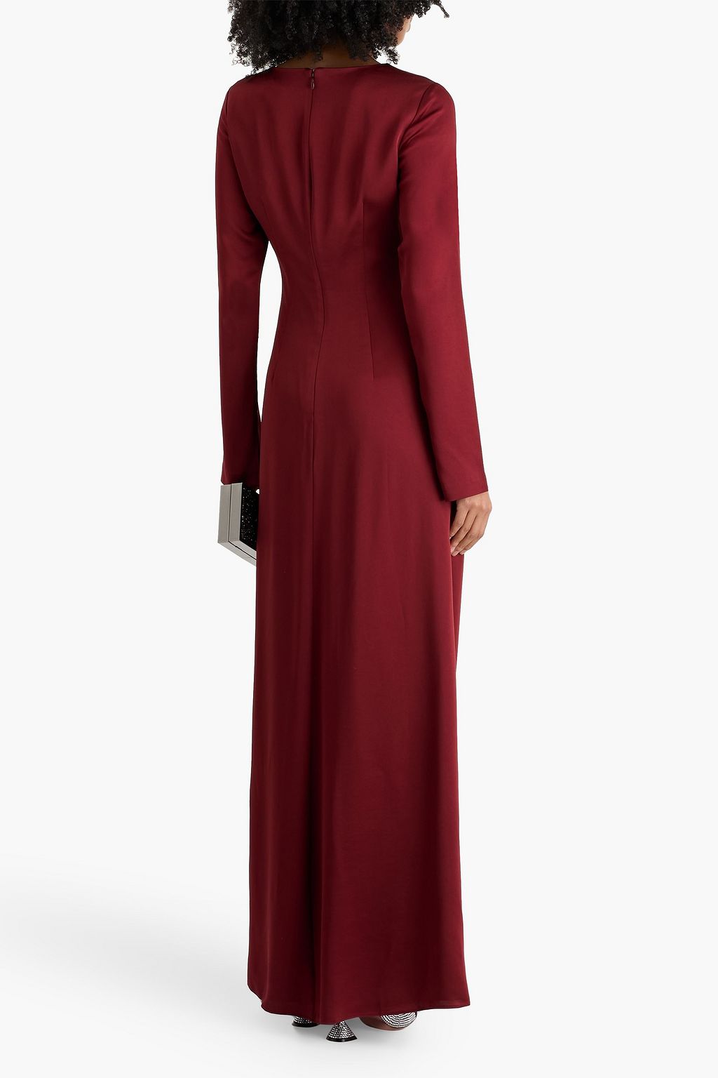 SIMKHAI Quiana draped satin gown