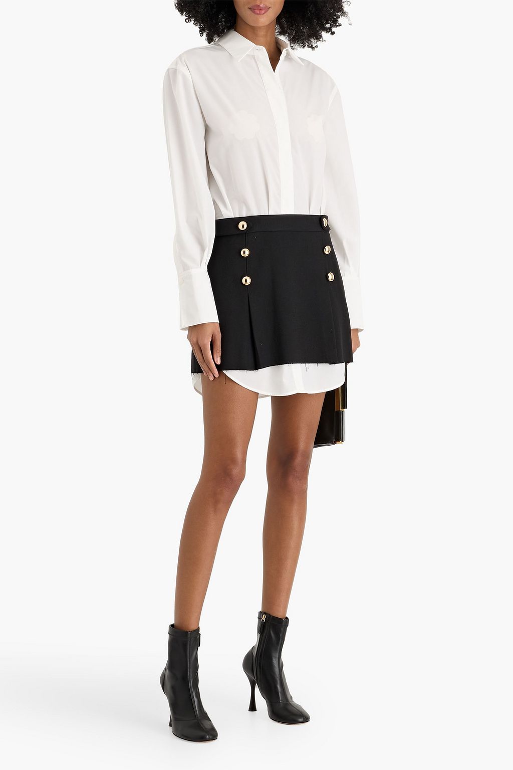 SIMKHAI Warren poplin and twill mini shirt dress