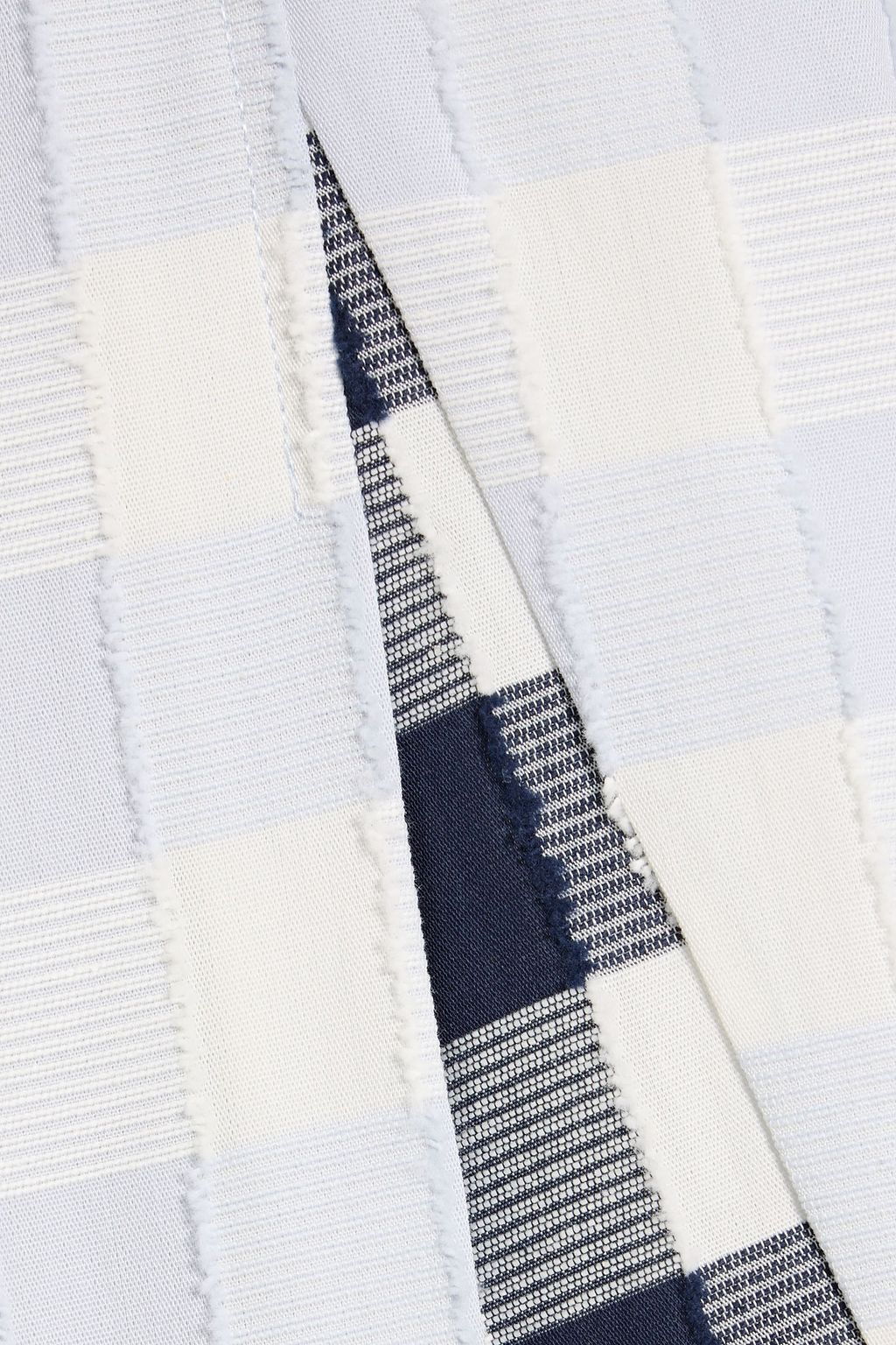 SIMKHAI Jazz paneled checked cotton-voile midi shirt dress