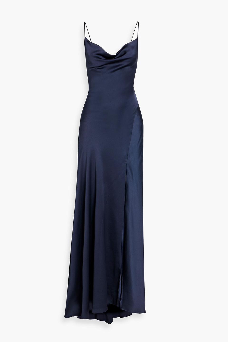 Simkhai Finley Draped Satin Gown In Blue