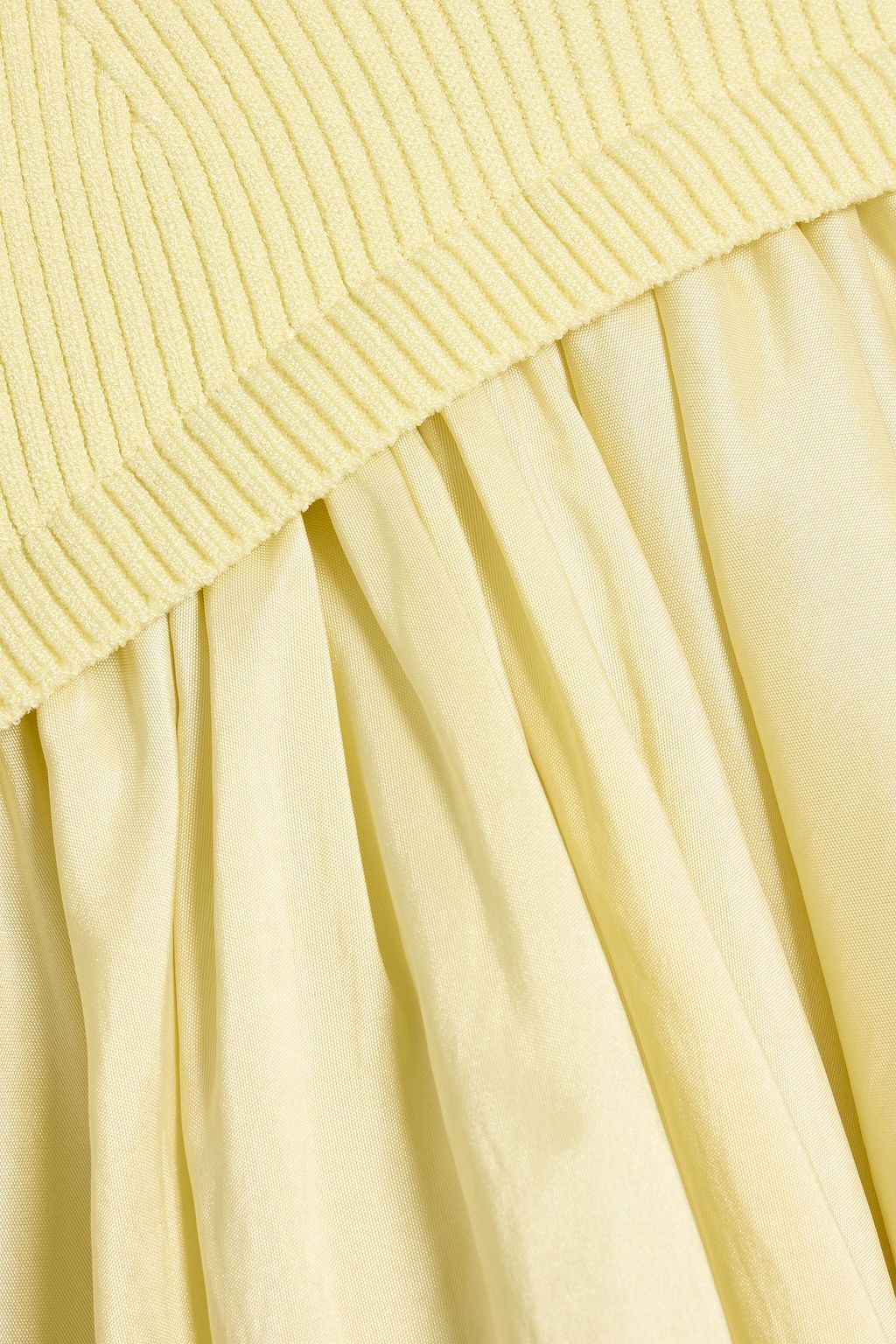 SIMKHAI Kenlie stretch-knit and taffeta midi dress