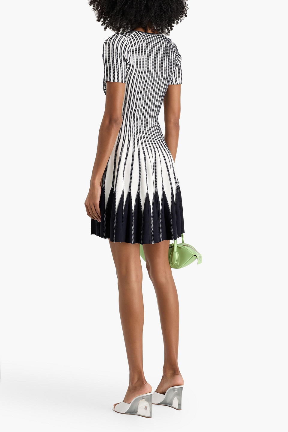 Simkhai Beckett Jacquard-knit Mini Dress In Black