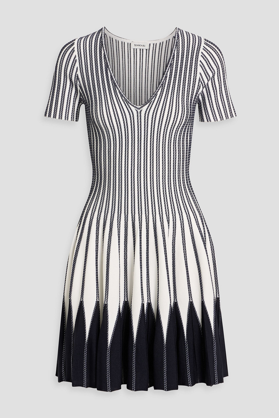 Simkhai Beckett Jacquard-knit Mini Dress In Black