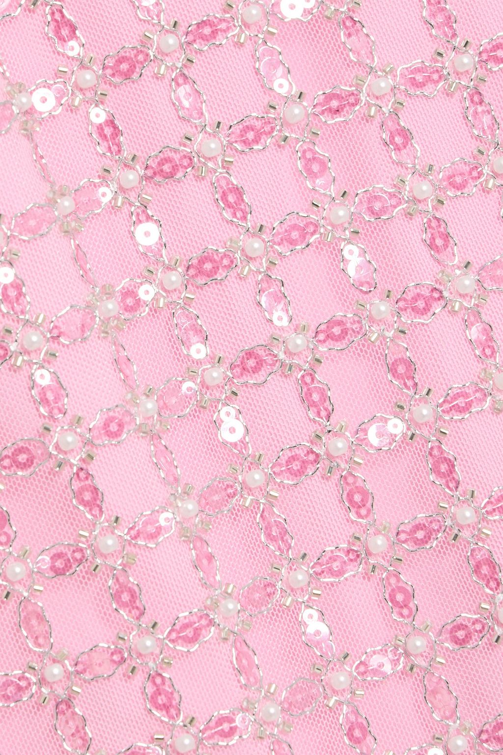 SIMKHAI Ziva embellished mesh mini dress