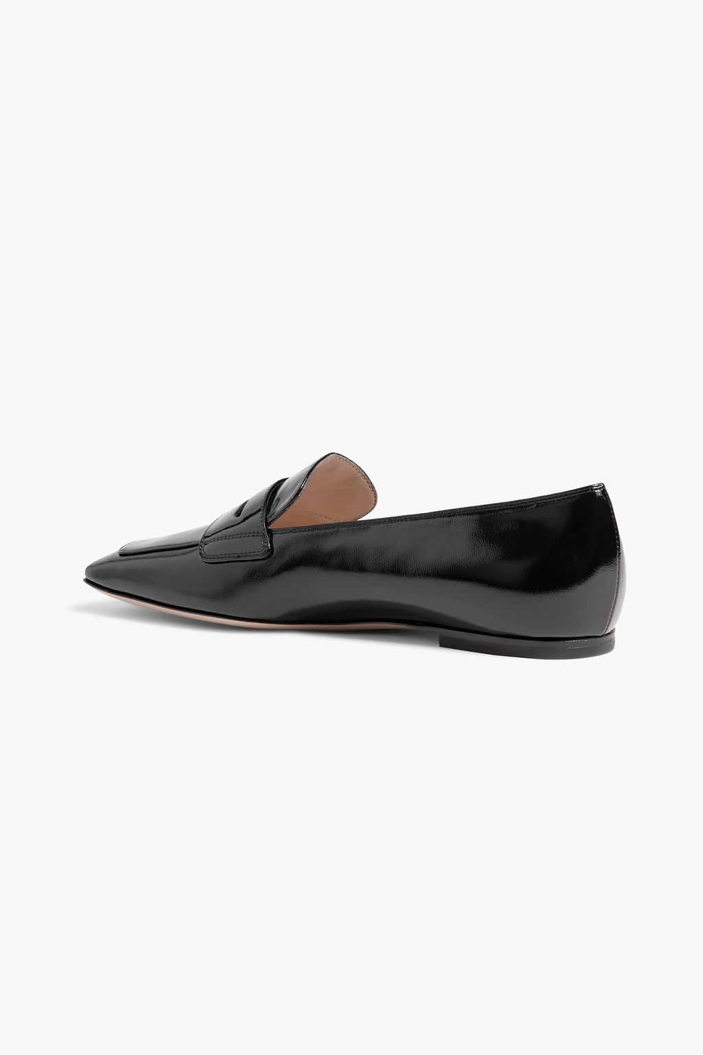 GIANVITO ROSSI Christina 05 glossed-leather loafers