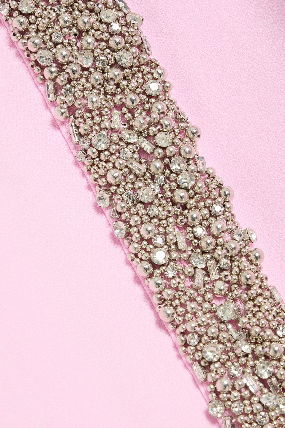 Simkhai Davia Embellished Crepe Mini Dress In Pink