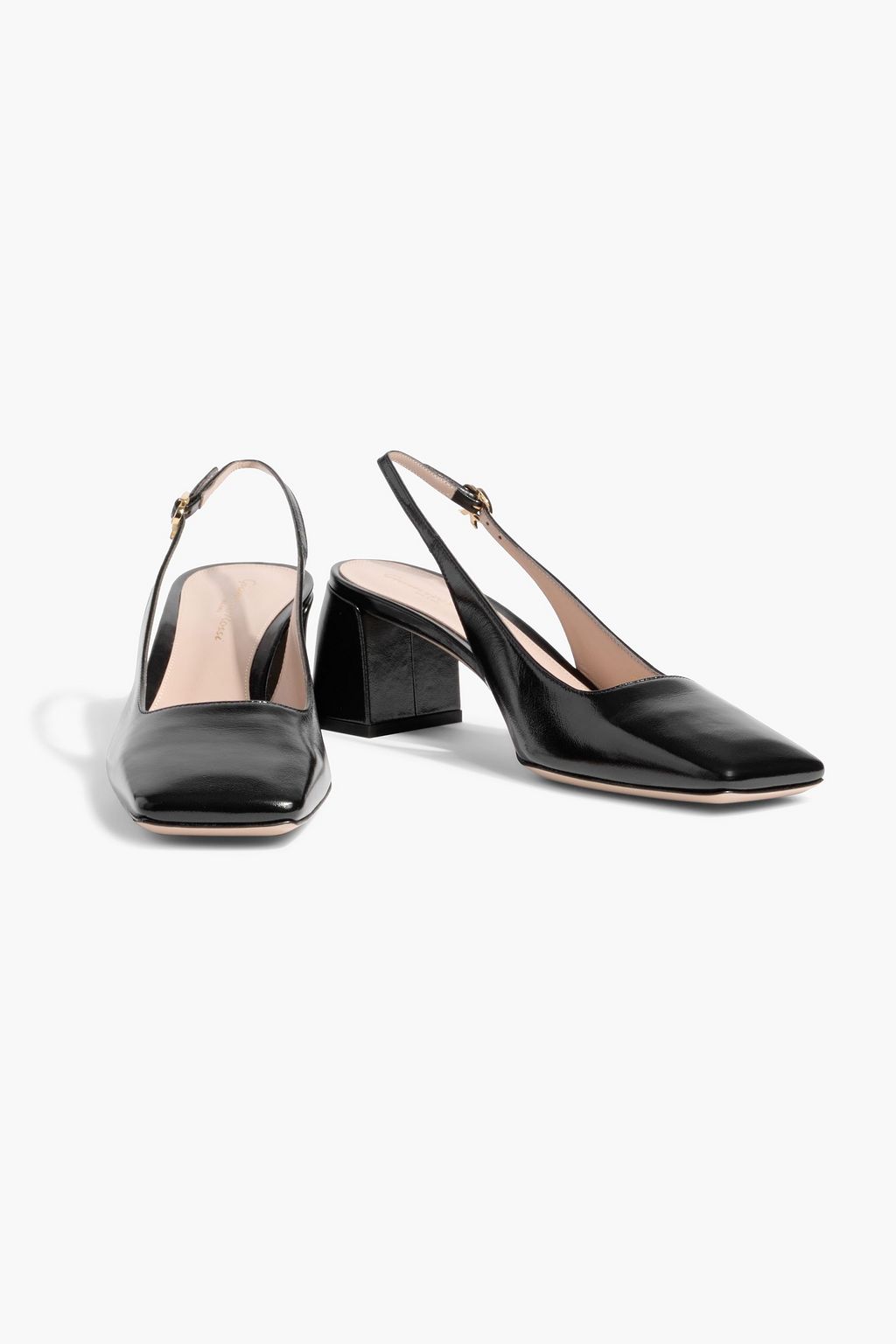 GIANVITO ROSSI Freeda 55 leopard-print glossed-leather slingback pumps