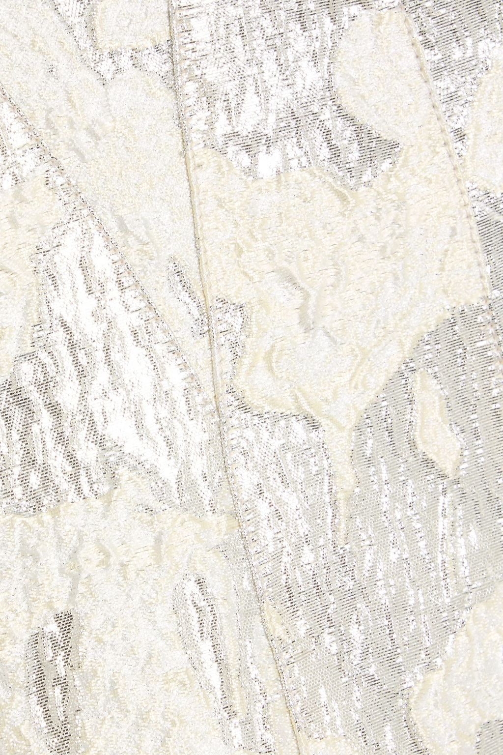 SIMKHAI Lydia metallic brocade mini dress