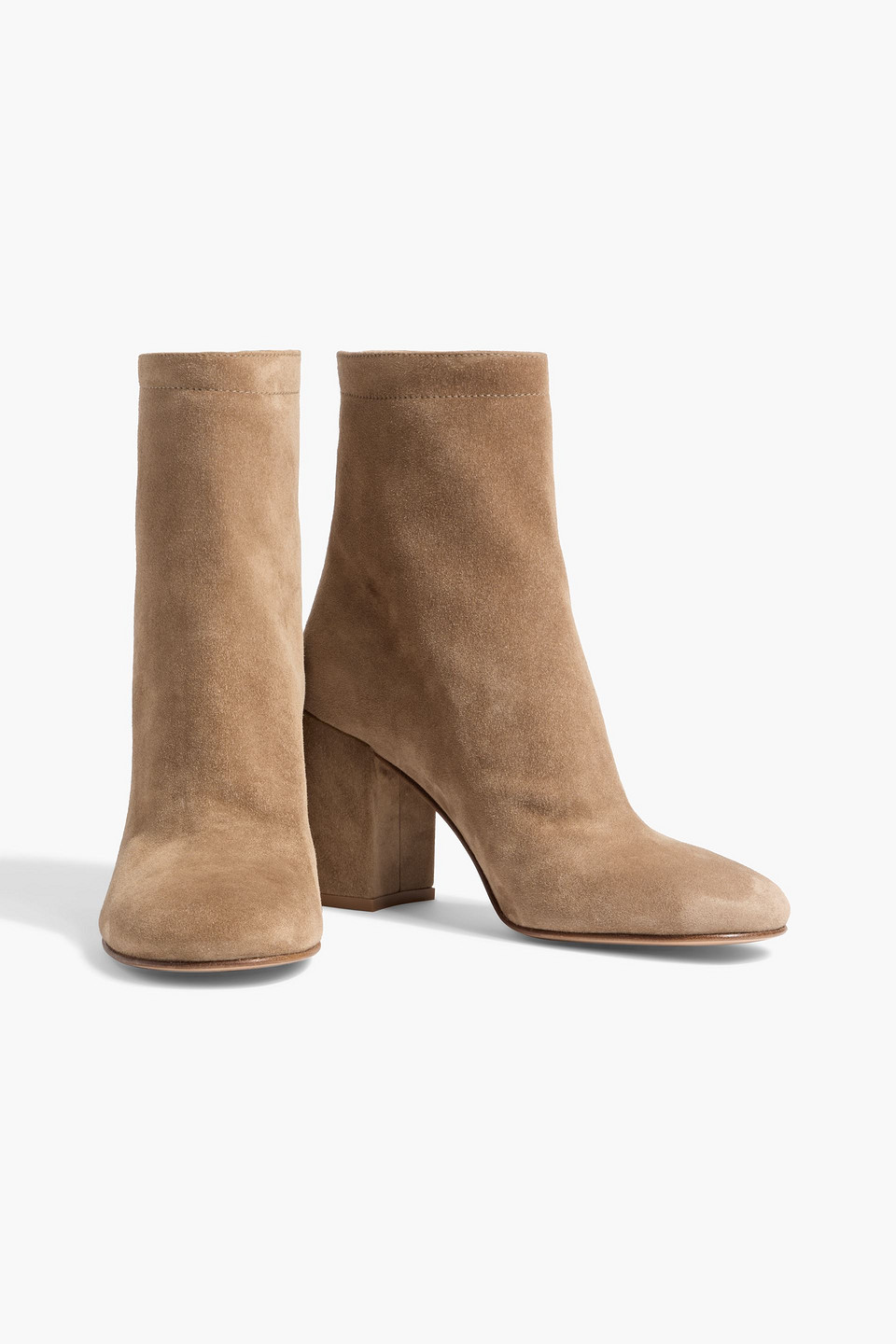 Gianvito Rossi Bellamy Suede Ankle Boots In Brown