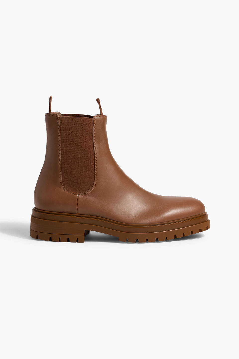 Gianvito Rossi Harry Leather Chelsea Boots In Brown
