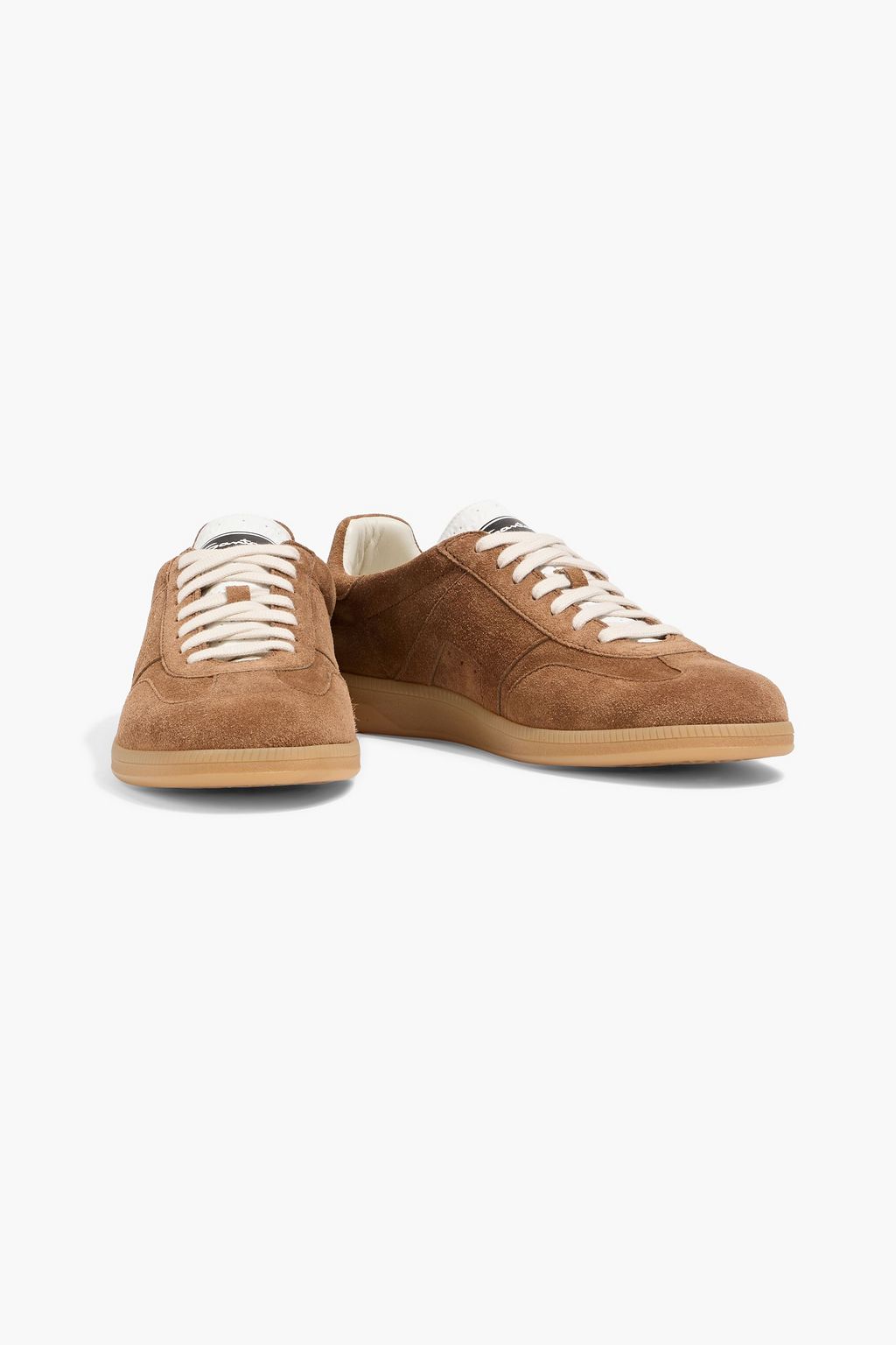 SANTONI Pebbled-leather sneakers | THE OUTNET