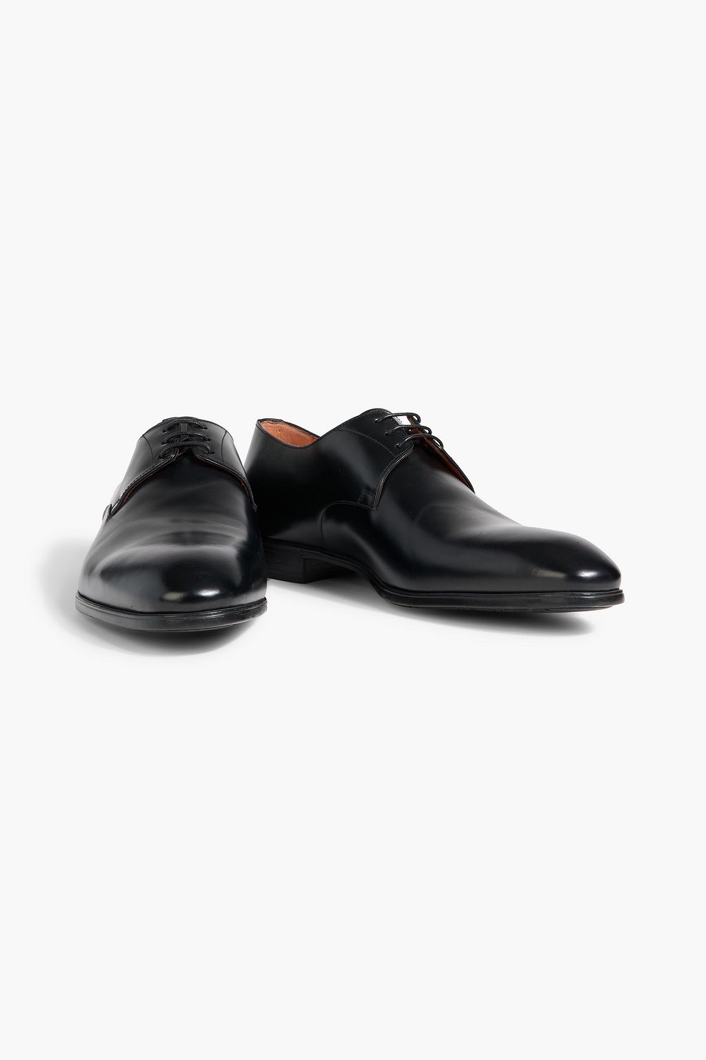 SANTONI Induct leather derby shoes