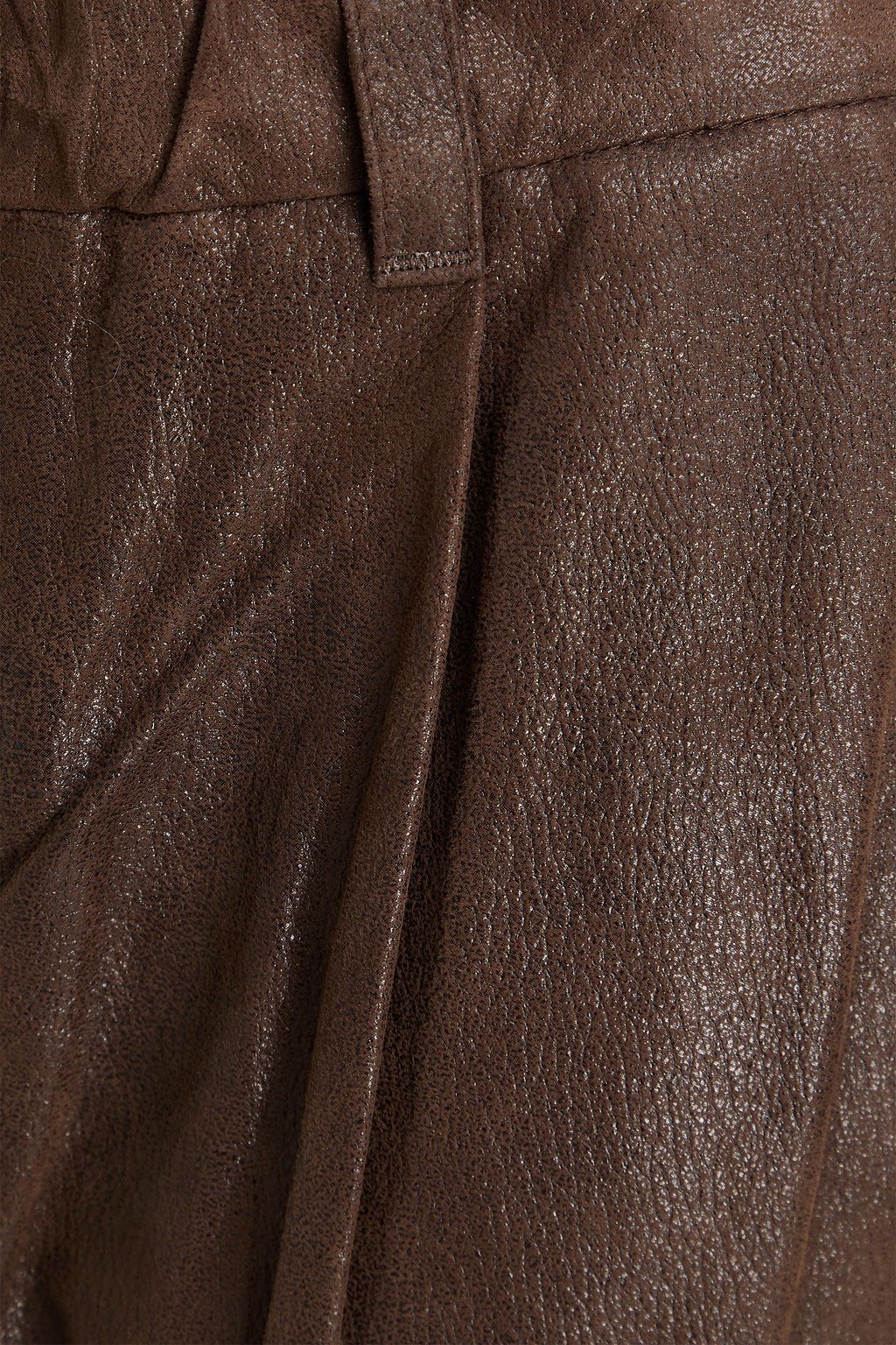 BRUNELLO CUCINELLI Leather straight-leg pants