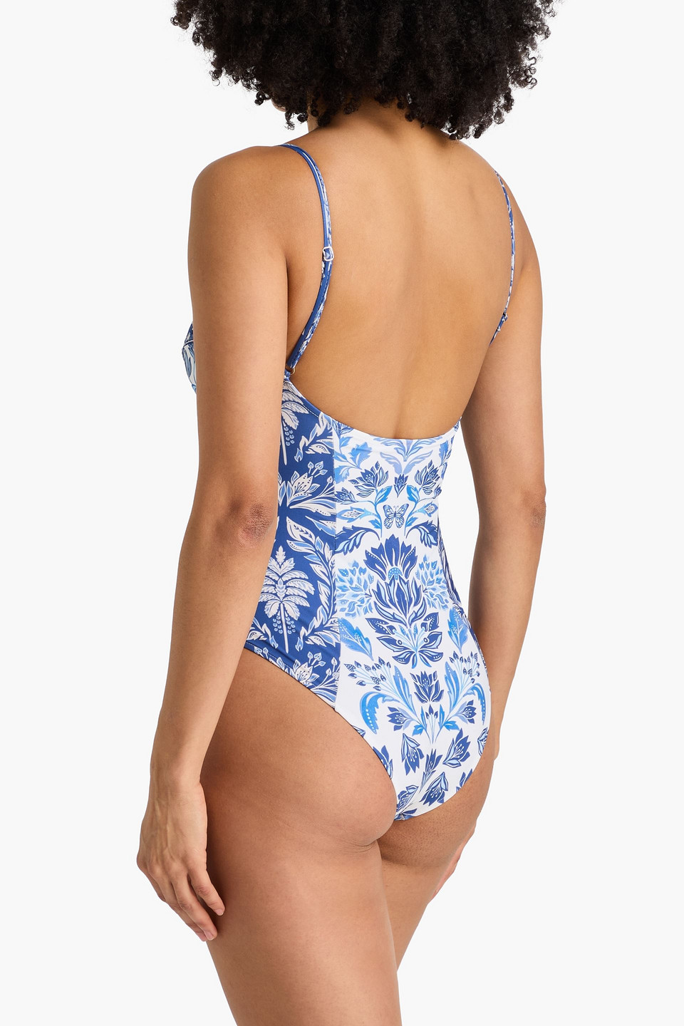  Farm Rio - Badeanzug Mit Floralem Print - Weiß - S 