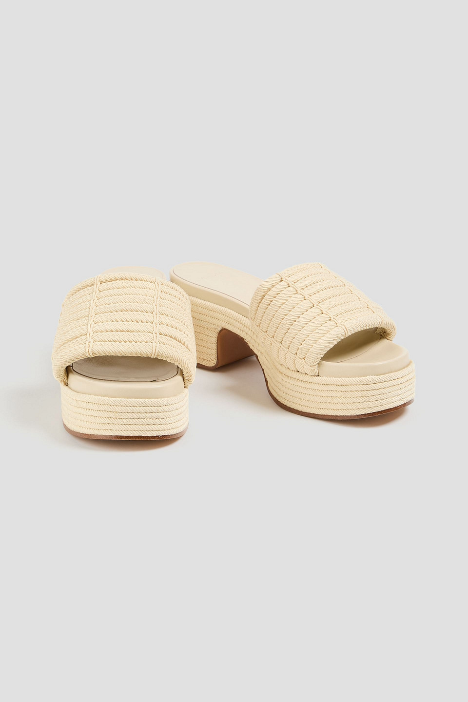  Vince. - Margo Rope Platform Mules - White - Eu 37 