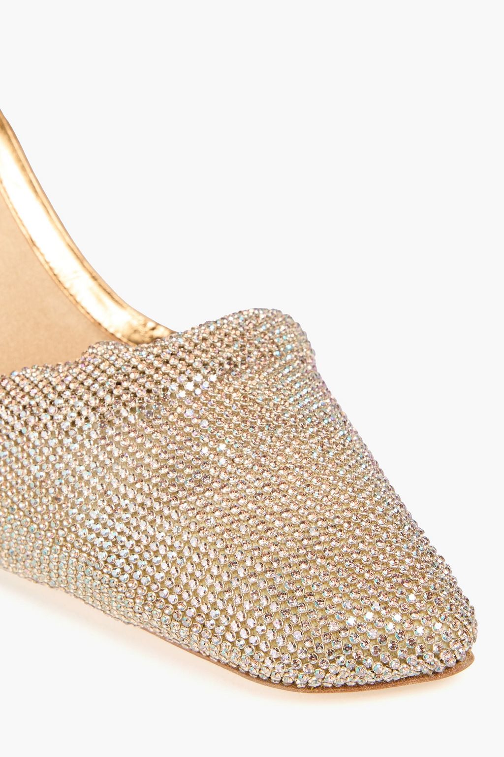 BENEDETTA BRUZZICHES حذاء ميول Elena من ساتان مزين بالكريستال