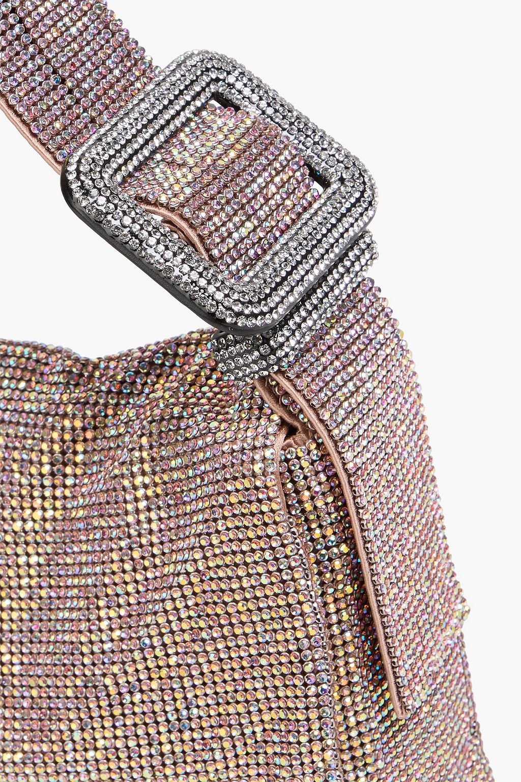 BENEDETTA BRUZZICHES حقيبة كتف "فيتي لا جراندي" مصنوعة من الزرد ومزيّنة بالكريستال