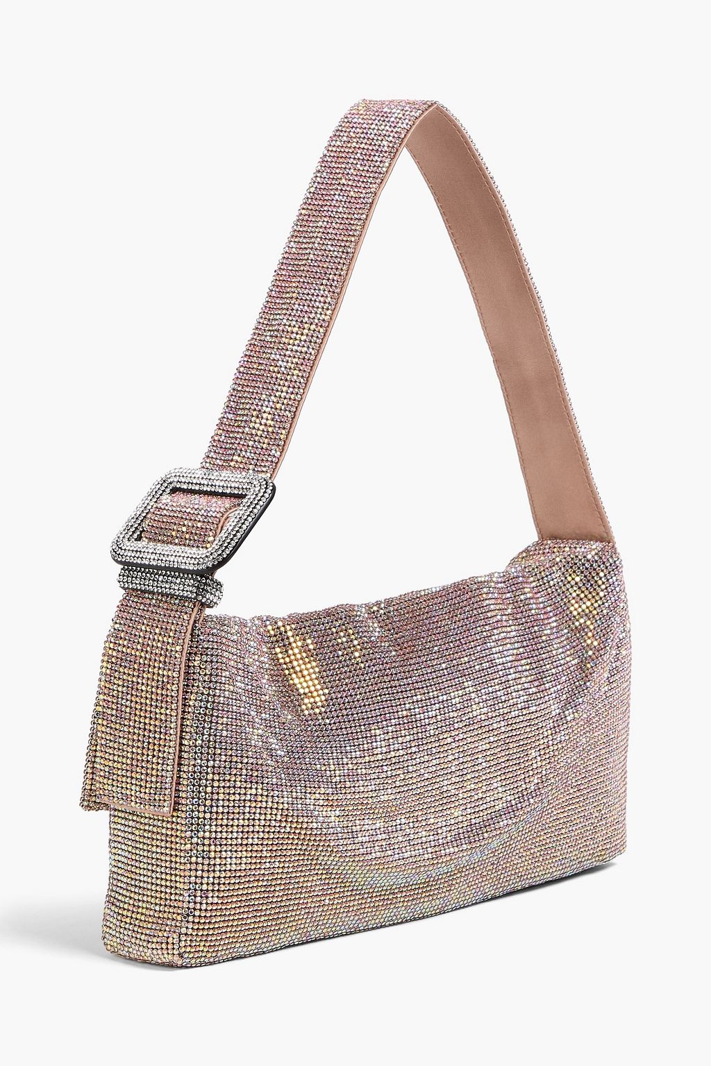 BENEDETTA BRUZZICHES حقيبة كتف "فيتي لا جراندي" مصنوعة من الزرد ومزيّنة بالكريستال