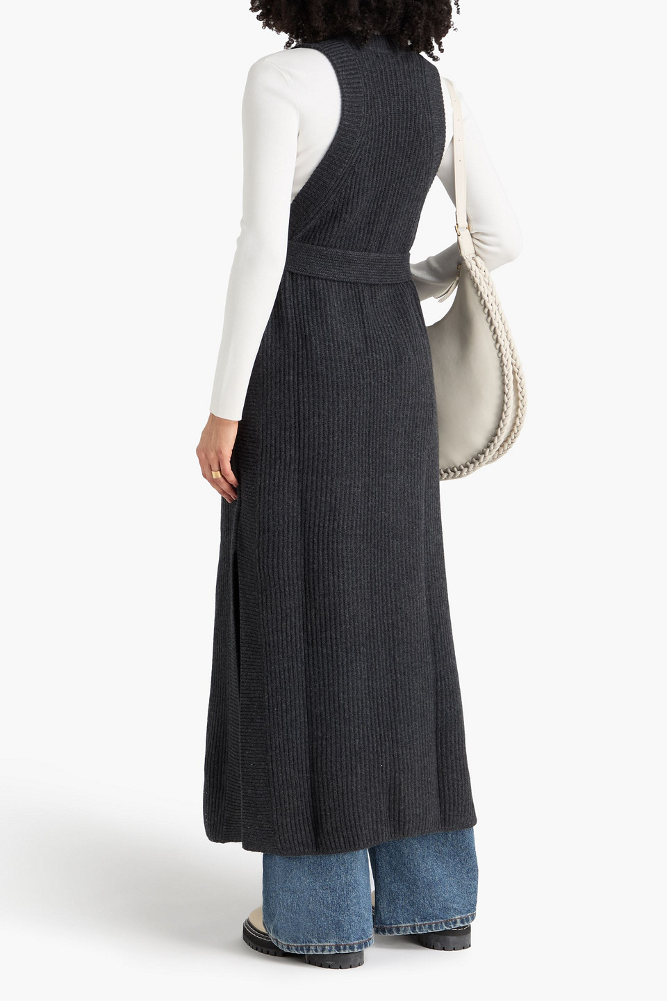  Le Kasha - Cardigan „roslyn“ Aus Geripptem Kaschmir - Grau - Onesize 