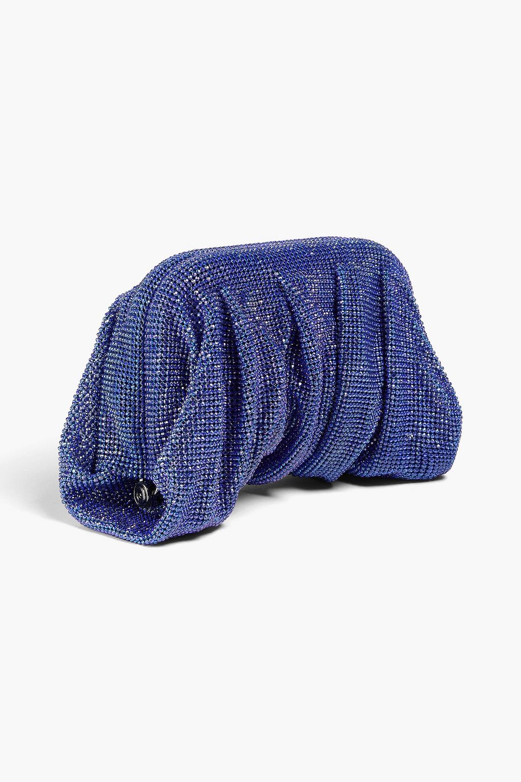 BENEDETTA BRUZZICHES Venus crystal-embellished metallic silk-satin clutch