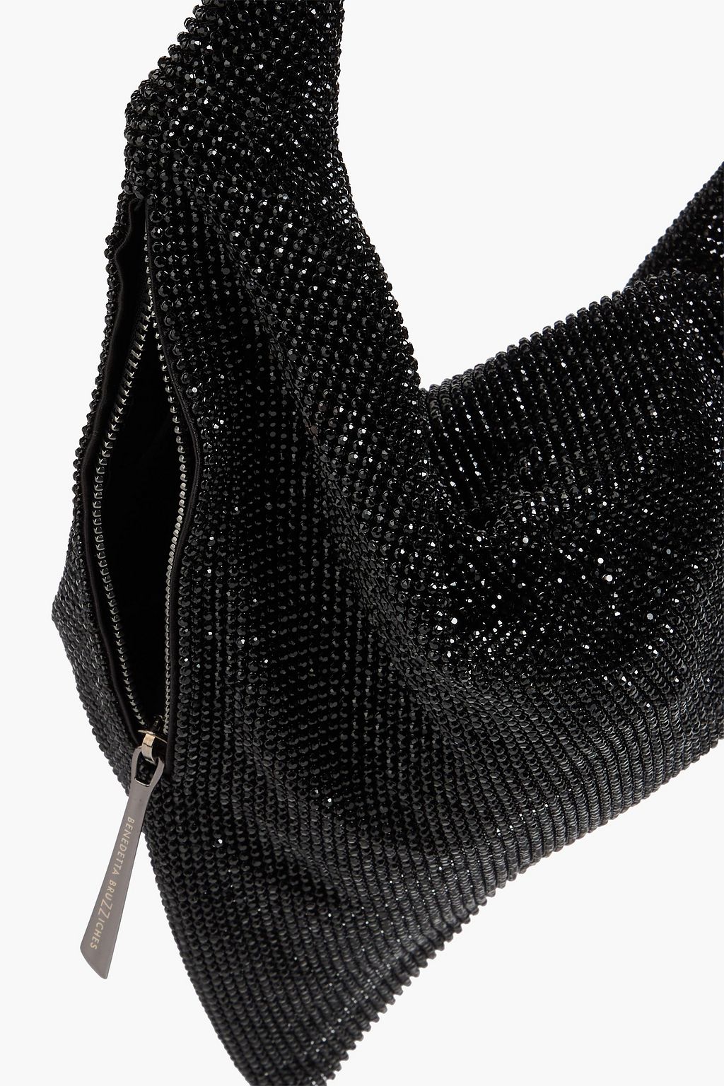 BENEDETTA BRUZZICHES حقيبة كتف "أورسولينا" من الزرد ومزينة بالكريستال