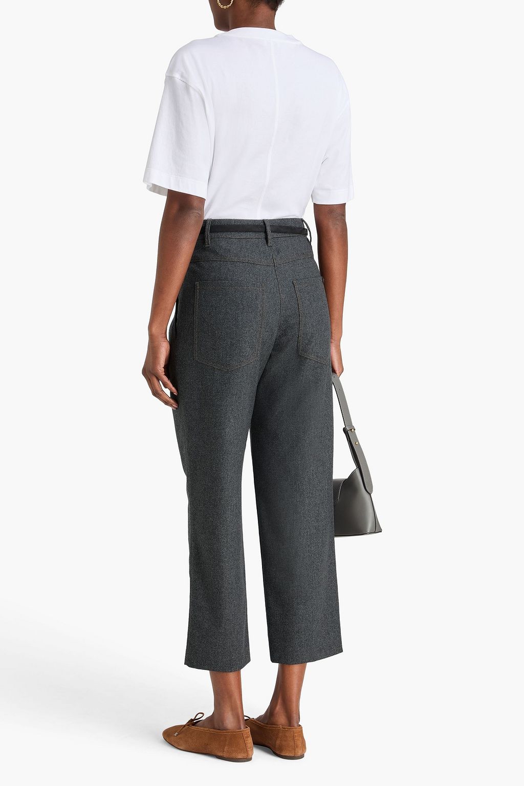 BRUNELLO CUCINELLI Hose mit geradem Bein aus Flanell aus einer Woll-Kaschmirmischung