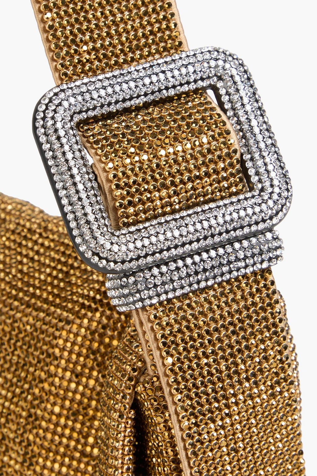 BENEDETTA BRUZZICHES حقيبة كتف "فيتي لا جراندي" مصنوعة من الزرد ومزيّنة بالكريستال