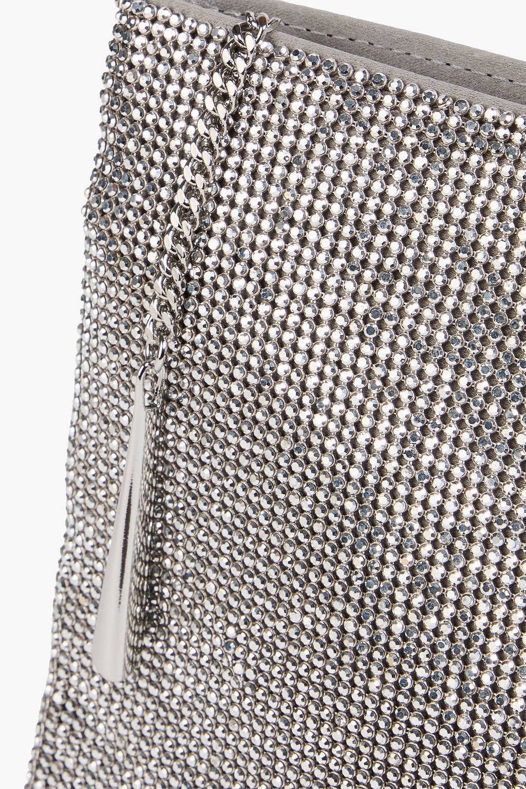 BENEDETTA BRUZZICHES La Luisa crystal-embellished silk-satin pouch