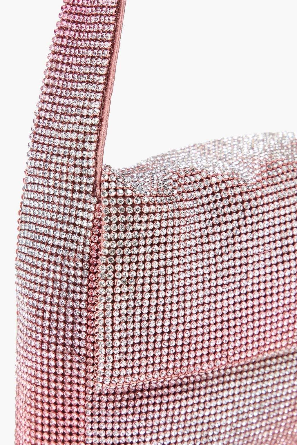 BENEDETTA BRUZZICHES حقيبة كتف "فيتي لا مينون" مصنوعة من الساتان ومزيّنة بالكريستال