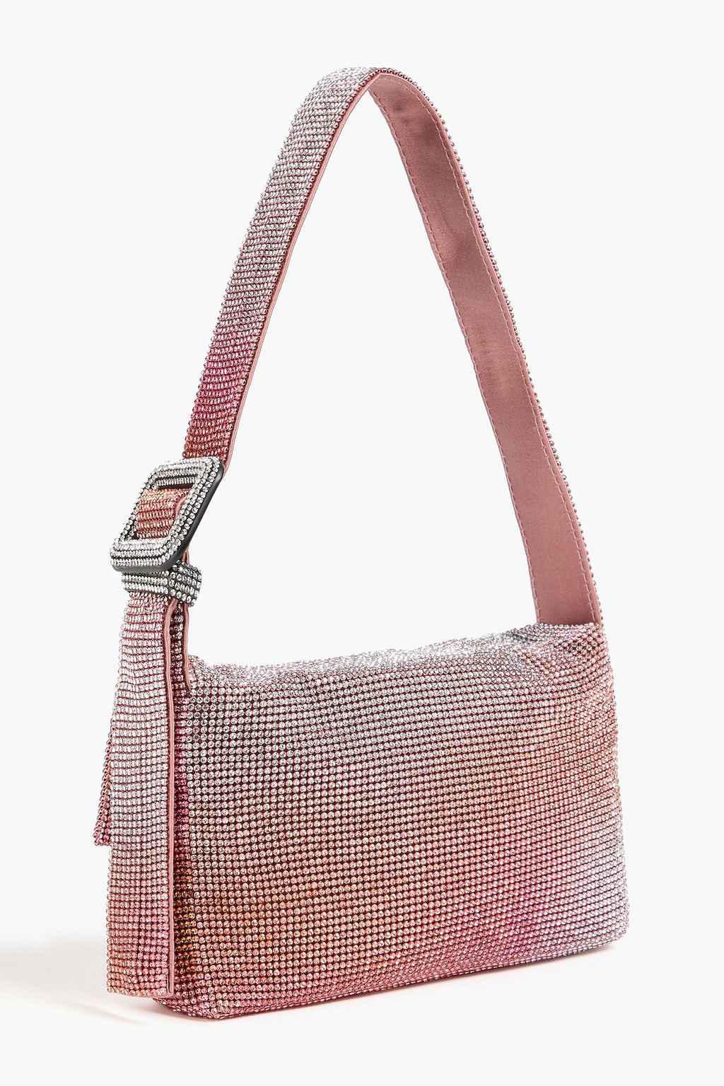 BENEDETTA BRUZZICHES حقيبة كتف "فيتي لا مينون" مصنوعة من الساتان ومزيّنة بالكريستال