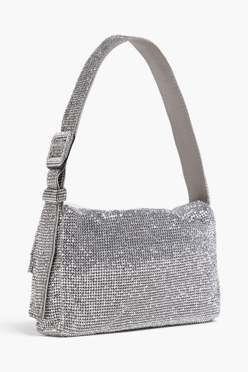 BENEDETTA BRUZZICHES حقيبة كتف "فيتي لا مينون" مصنوعة من الساتان ومزيّنة بالكريستال