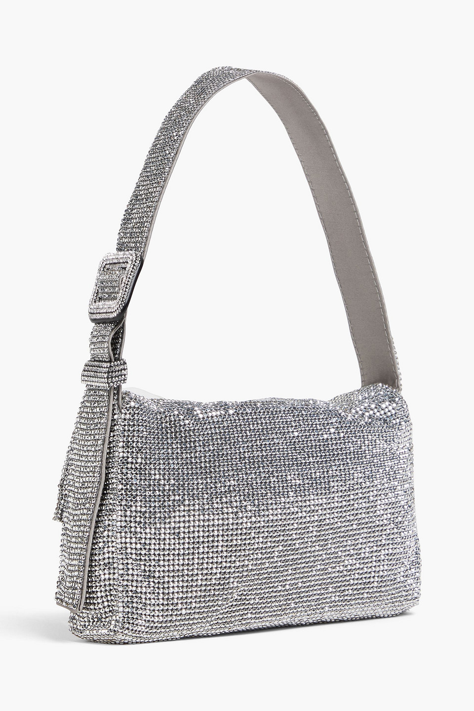  Benedetta Bruzziches - Schultertasche „vitty“ Aus Seidensatin Mit Metallic-effekt Und Kristallverzierung - Metallic - Onesize 