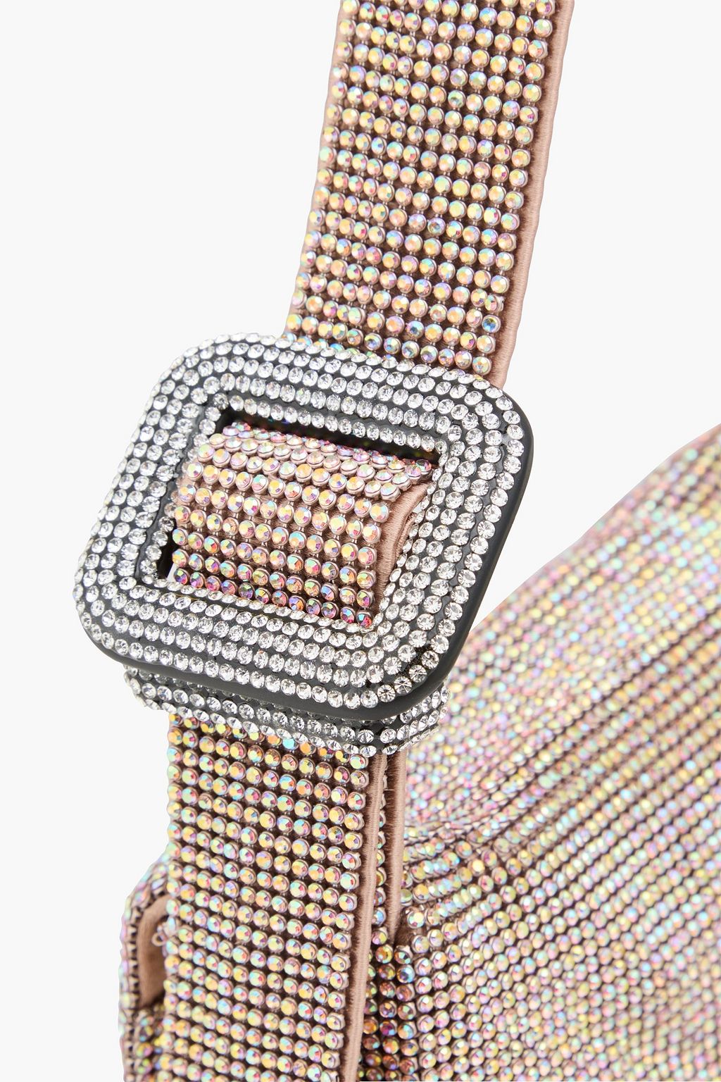 BENEDETTA BRUZZICHES Schultertasche „Vitty La Mignon“ aus Satin mit Kristallverzierung