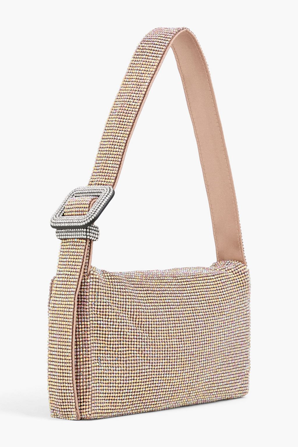 BENEDETTA BRUZZICHES Schultertasche „Vitty La Mignon“ aus Satin mit Kristallverzierung