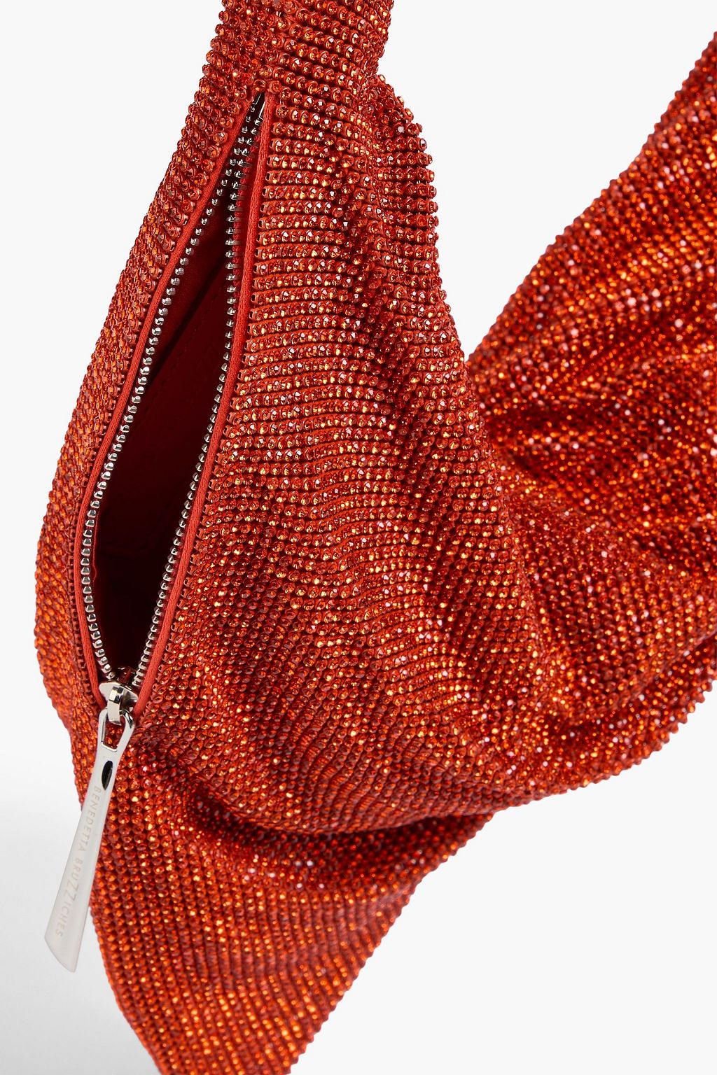 BENEDETTA BRUZZICHES حقيبة كتف "أورسولينا" من الزرد ومزينة بالكريستال