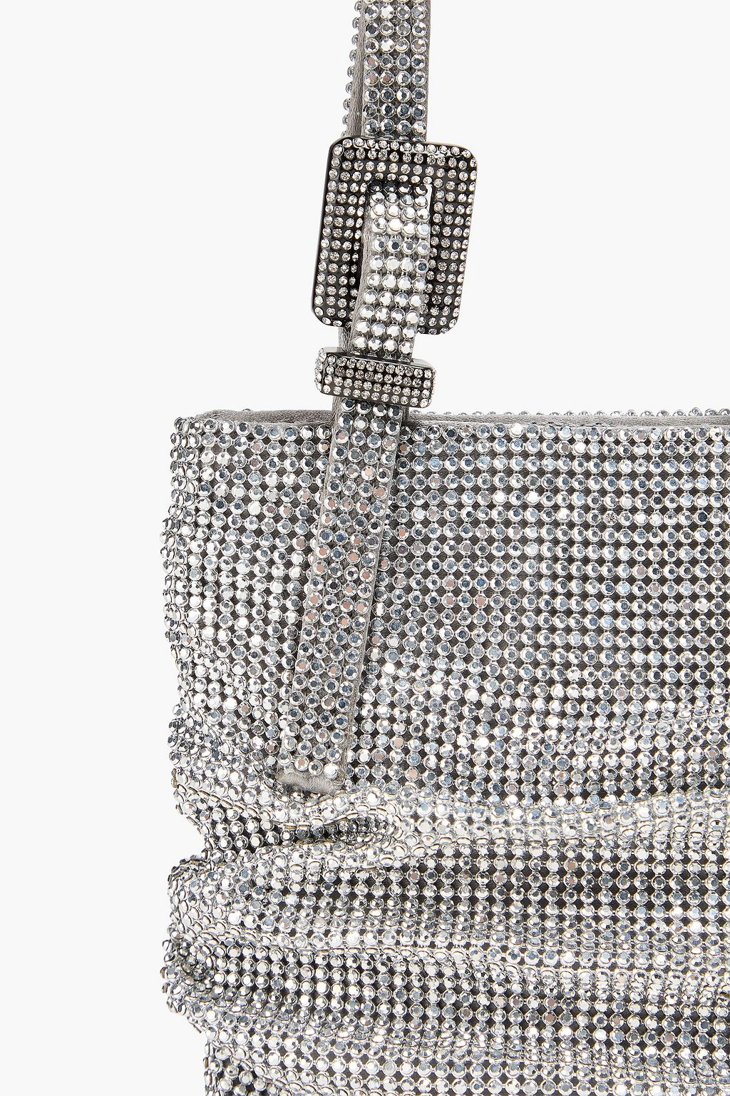 BENEDETTA BRUZZICHES حقيبة توت "لولو لا بيتيت" من الزرد بتصميم منسدل مزيّنة بالكريستال