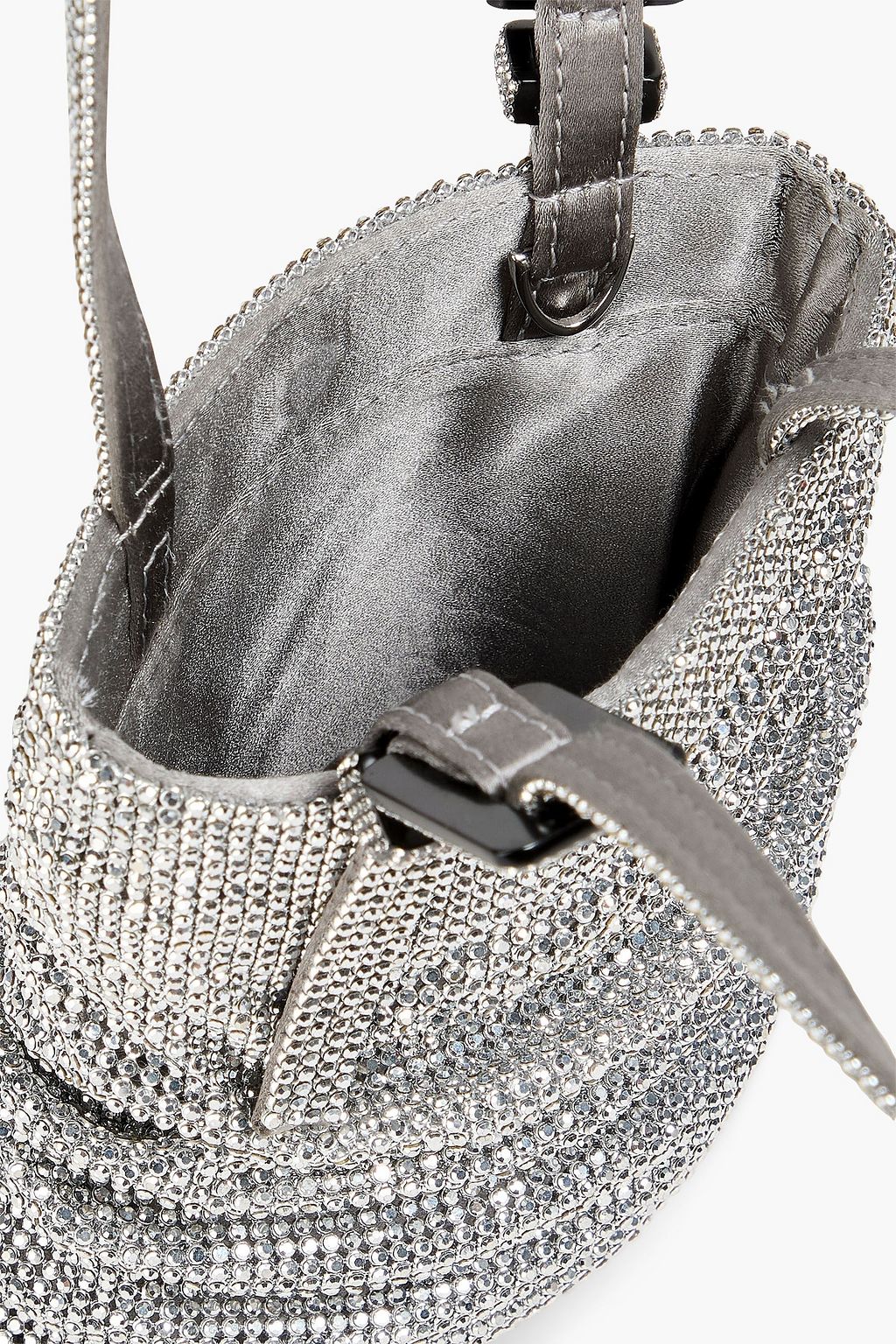 BENEDETTA BRUZZICHES حقيبة توت "لولو لا بيتيت" من الزرد بتصميم منسدل مزيّنة بالكريستال