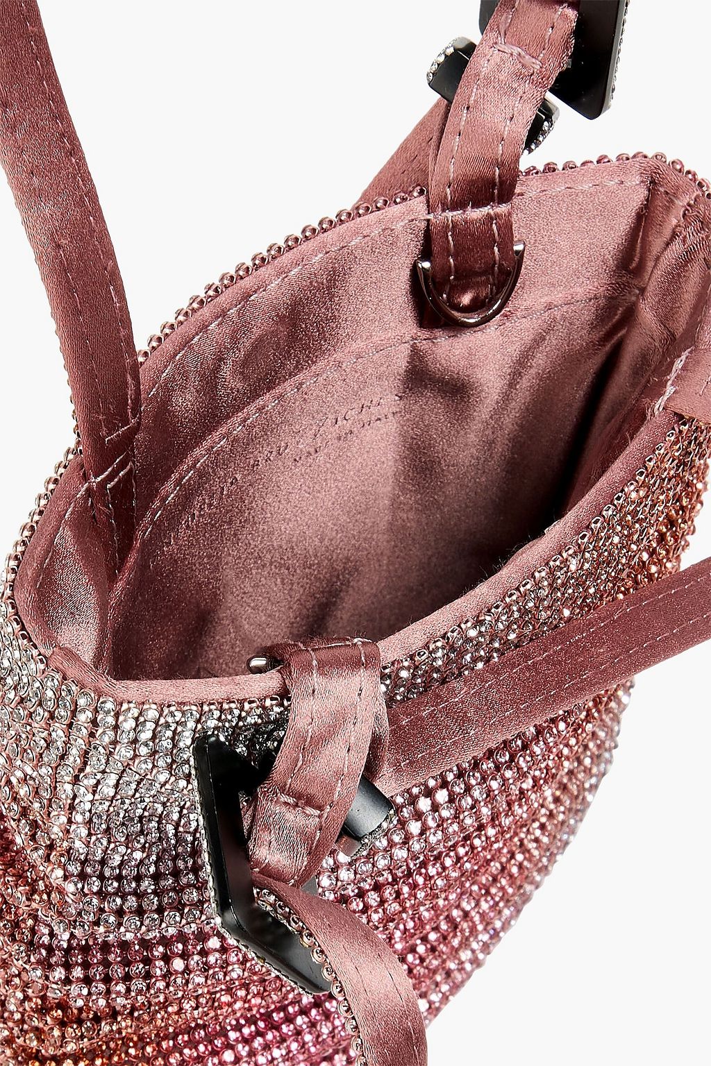 BENEDETTA BRUZZICHES حقيبة توت "لولو لا بيتيت" من الزرد بتصميم منسدل مزيّنة بالكريستال