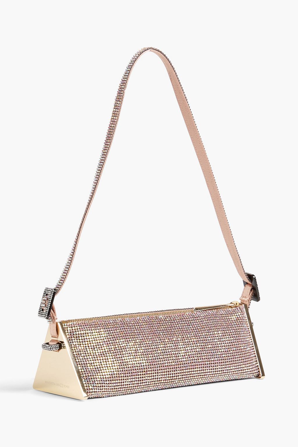 BENEDETTA BRUZZICHES Schultertasche „Joy“ aus Satin mit Kristallverzierung