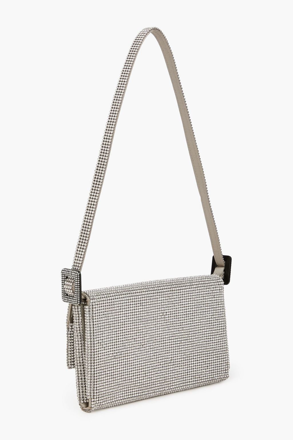 BENEDETTA BRUZZICHES حقيبة كتف Vitissima من الساتان مزينة بالكريستال